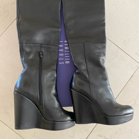 Brand new never been worn original Stuart Weitzman, Molten 2 boots wedge boot. - Picture 9 of 11